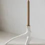 Candlesticks and candle holders - The Triple Twig Candle Holder - White - BAZAR BIZAR LIVING