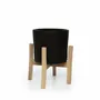Flower pots - The Charcoal Low - Black Natural - S - BAZAR BIZAR LIVING