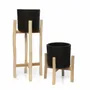 Flower pots - The Charcoal High - Black Natural - L - BAZAR BIZAR LIVING