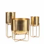 Vases - The Brass Planter on Stand - Brass - M - BAZAR BIZAR LIVING