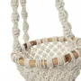 Vases - The Twisted Macramé Plant Holder - Natural White - M - BAZAR BIZAR LIVING