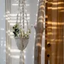 Vases - The Twisted Macramé Plant Holder - Natural White -S - BAZAR BIZAR LIVING
