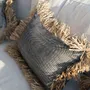 Cushions - The Cotton Bonita Cushion Cover - Natural Black - 30x50 - BAZAR BIZAR LIVING