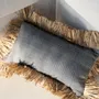 Cushions - The Cotton Bonita Cushion Cover - Natural Black - 30x50 - BAZAR BIZAR LIVING