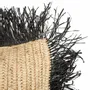 Cushions - The Raffia Cushion Cover Square - Natural Black - 40x40 - BAZAR BIZAR LIVING
