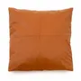 Cushions - The Four Panel Leather Cushion Cover - Camel - 60x60 - BAZAR BIZAR LIVING