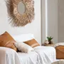 Cushions - The Four Panel Leather Cushion Cover - Camel - 60x60 - BAZAR BIZAR LIVING