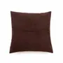 Cushions - The Four Panel Leather Cushion Cover - Choco - 40x40 - BAZAR BIZAR LIVING