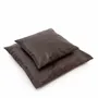 Cushions - The Four Panel Leather Cushion Cover - Choco - 40x40 - BAZAR BIZAR LIVING