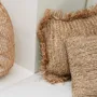 Coussins - La Housse De Coussin Raffia Flores Carrée - Naturel - 40x40 - BAZAR BIZAR LIVING