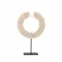 Sculptures, statuettes and miniatures - The Papua Shell Disc on Stand - White - M - BAZAR BIZAR LIVING