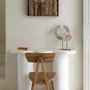 Sculptures, statuettes and miniatures - The Papua Shell Disc on Stand - White - M - BAZAR BIZAR LIVING