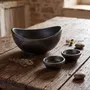 Bowls - The Burned Curved Bowls - Black - Set of 3 - BAZAR BIZAR LIVING