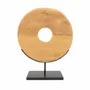 Sculptures, statuettes and miniatures - The Teak Disc on Stand - L - BAZAR BIZAR LIVING
