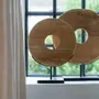 Sculptures, statuettes and miniatures - The Teak Disc on Stand - L - BAZAR BIZAR LIVING