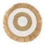 Placemats - The Seagrass Raffia Placemat - Natural White - BAZAR BIZAR LIVING