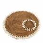 Placemats - The Colonial Shell Coaster - Natural Brown - BAZAR BIZAR LIVING