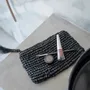 Clutches - The Raffia Clutch - Black Black - S - BAZAR BIZAR LIVING