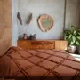 Throw blankets - The Berber Bed Throw - Terracotta - BAZAR BIZAR LIVING