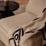 Throw blankets - The Evil Eye Bed Throw - Natural Black - BAZAR BIZAR LIVING