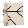 Throw blankets - The Evil Eye Bed Throw - Natural Black - BAZAR BIZAR LIVING