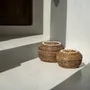 Caskets and boxes - The Colonial Peek-a-Boo Basket - Natural Brown - M - BAZAR BIZAR LIVING
