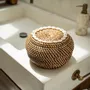 Caskets and boxes - The Colonial Peek-a-Boo Basket - Natural Brown - M - BAZAR BIZAR LIVING