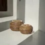 Caskets and boxes - The Colonial Peek-a-Boo Basket - Natural Brown - M - BAZAR BIZAR LIVING