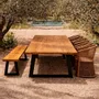 Benches - Bench With Iron Legs - Natural - 220 - BAZAR BIZAR LIVING