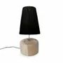 Table lamps - The Raffia Teak Wood Table Lamp - Natural Black - BAZAR BIZAR LIVING