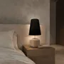 Table lamps - The Raffia Teak Wood Table Lamp - Natural Black - BAZAR BIZAR LIVING