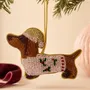 Other Christmas decorations - Embroidered beaded pendants in the morning - BAUBELS