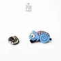 Brooches - Moji the Chameleon - Wooden Pin - PINTONIK