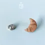 Brooches - Croissant Wooden Pin - PINTONIK