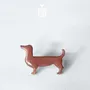Broches - Dachshund Wooden Pin - PINTONIK