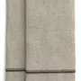 Linge de table textile - Serviettes en lin avec broderie - CHAMOIS