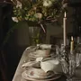 Table linen - Linen Tablecloth with Jaipur print in Old Rose - CHAMOIS