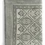 Table linen - Linen Tablecloth with Jaipur print in Moss Green - CHAMOIS