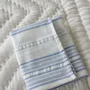 Beds - striped pillowcase - white with greek blue - OTTOMANIA