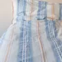Beds - striped duvet cover - white with blue - OTTOMANIA