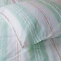 Beds - striped pillowcase - white with fresh green - OTTOMANIA