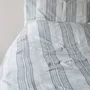 Beds - striped duvet cover - white with black - OTTOMANIA