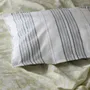 Beds - striped pillowcase - white with black - OTTOMANIA