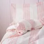 Lits - housse de couette, rayée rouge corail - OTTOMANIA