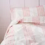 Lits - housse de couette, rayée rouge corail - OTTOMANIA
