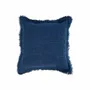 Coussins - La Housse de Coussin Azure Fringe - Bleu Indien - BAZAR BIZAR LIVING