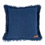 Coussins - La Housse de Coussin Azure Fringe - Bleu Indien - BAZAR BIZAR LIVING