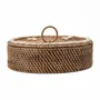 Caskets and boxes - The Rattan Compartment Basket - Natural Brown - BAZAR BIZAR LIVING