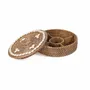 Caskets and boxes - The Rattan Compartment Basket - Natural Brown - BAZAR BIZAR LIVING