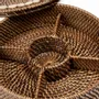 Caskets and boxes - The Rattan Compartment Basket - Natural Brown - BAZAR BIZAR LIVING